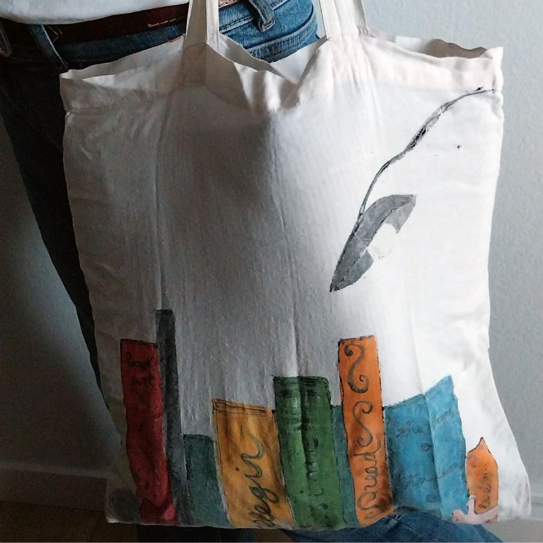 Bolsa pintada a mano